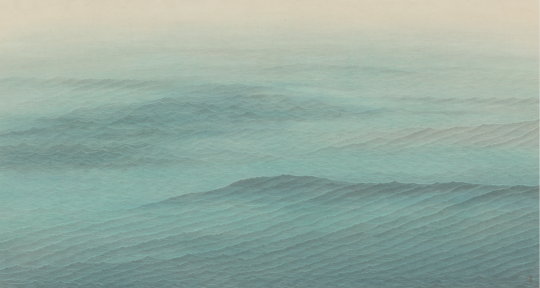《水图·镜湖》 52×97cm 纸本水墨设色 2018
《水图·镜湖》 52×97cm 纸本水墨设色 2018