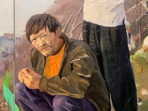  刘小东 ）《三峡新移民（四联作）》300×250cm×4 布面油画 2004

估价待询
