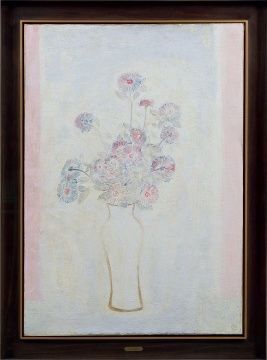 常玉 《白瓶粉红菊》 100×70.5cm 布面油画 1931估价：4800万-6800万元