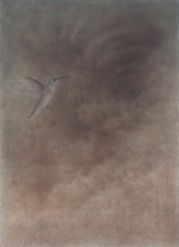 《无人之境.混沌》37×50cm 绢本设色 2018
《无人之境.混沌》37×50cm 绢本设色 2018