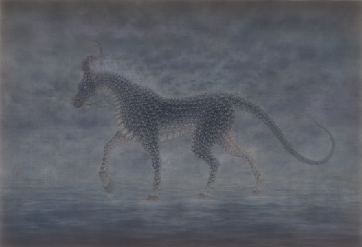 《无人之境.霓浅》76×110cm 绢本设色 2019
《无人之境.霓浅》76×110cm 绢本设色 2019