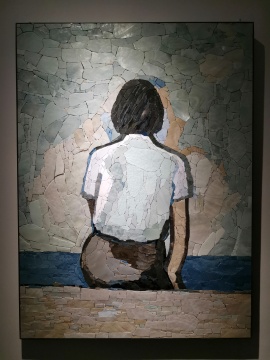 刘晓辉 《无题-灰裙子坐姿》 80x108cm 大块料镶嵌 2019
刘晓辉 《无题-灰裙子坐姿》 80x108cm 大块料镶嵌 2019