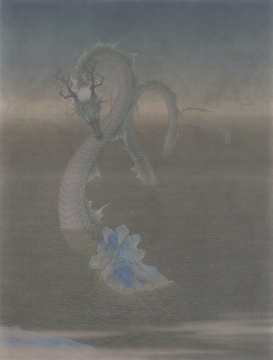 《无人之境.江山》155×205cm 绢本设色 2019
《无人之境.江山》155×205cm 绢本设色 2019