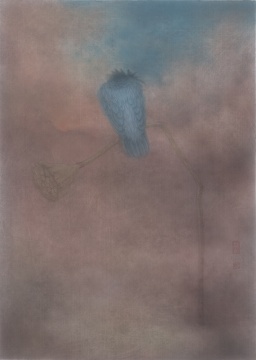 《无人之境.风声》49×68cm 绢本设色 2018 《无人之境.风声》49×68cm 绢本设色 2018