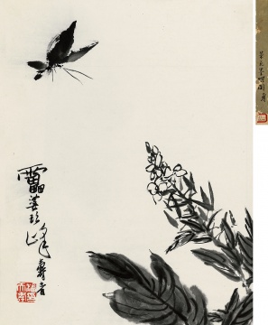 潘天寿《巨石灵蟾图》98×60cm 水墨纸本
潘天寿《巨石灵蟾图》98×60cm 水墨纸本