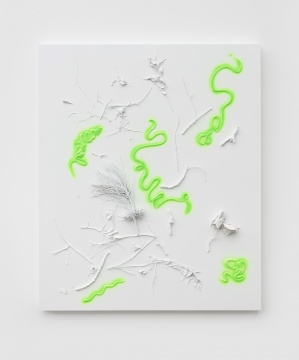 土壤之上( 荧光绿 No. 1),120 x 180 x 8 cm,木板, 植物, 丙烯颜料,2019
土壤之上( 荧光绿 No. 1),120 x 180 x 8 cm,木板, 植物, 丙烯颜料,2019