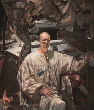 王玉琦 《莱德霍克的幻想》 布面油画 172.7x 147.3cm 2018
王玉琦 《莱德霍克的幻想》 布面油画 172.7x 147.3cm 2018