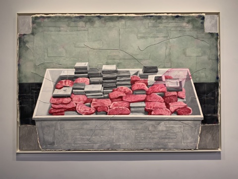 张晓刚 《世界的秩序2》 204×304cm 纸本油画、纸张、棉绳拼贴 2018
张晓刚 《世界的秩序2》 204×304cm 纸本油画、纸张、棉绳拼贴 2018