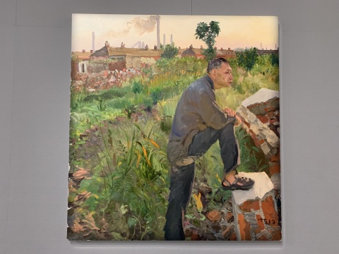 刘小东 《韩生子买地》 150×140cm 布面油画 2010
刘小东 《韩生子买地》 150×140cm 布面油画 2010