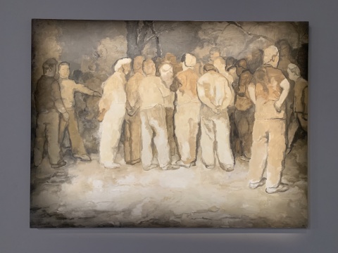 苏新平 《围观》 150×200cm 布面油画 2019
苏新平 《围观》 150×200cm 布面油画 2019