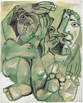 巴勃罗·毕加索 《裸体的男人女人体》 162cm×129.8cm 布面油彩、磁漆 1968©和美术馆
