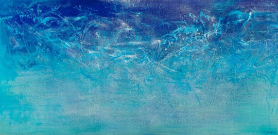 赵无极 《海》97cm×195cm 布面油画 2004©和美术馆
赵无极 《海》97cm×195cm 布面油画 2004©和美术馆
