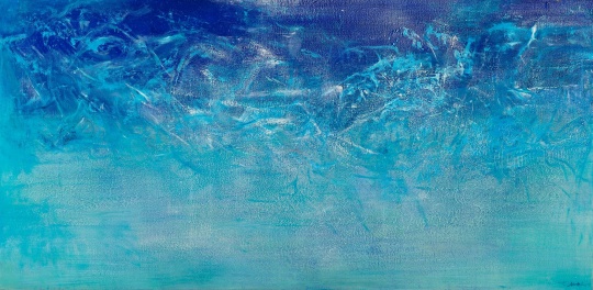 赵无极 《海》97cm×195cm 布面油画 2004©和美术馆
