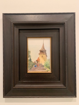 古元 《教堂》 30×20cm 纸本水彩 1961
古元 《教堂》 30×20cm 纸本水彩 1961