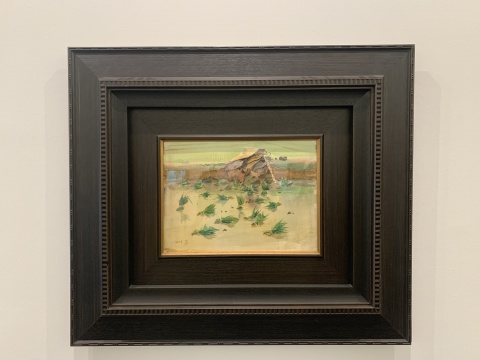 吴冠中 《秧苗》 27×37cm 纸本水彩 1959
吴冠中 《秧苗》 27×37cm 纸本水彩 1959