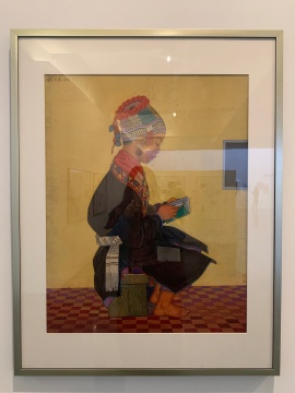 祝大年 《苗族二条》 78×62cm 工笔重彩 1970
祝大年 《苗族二条》 78×62cm 工笔重彩 1970