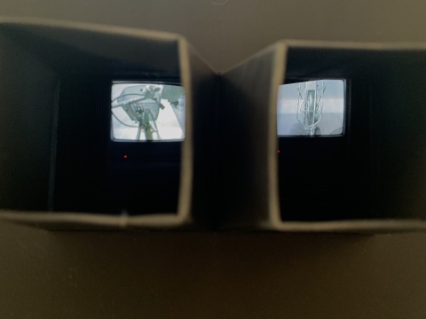 陈劭雄 《视力矫正器3》 双频录像装置 1996 陈劭雄 《视力矫正器3》 双频录像装置 1996