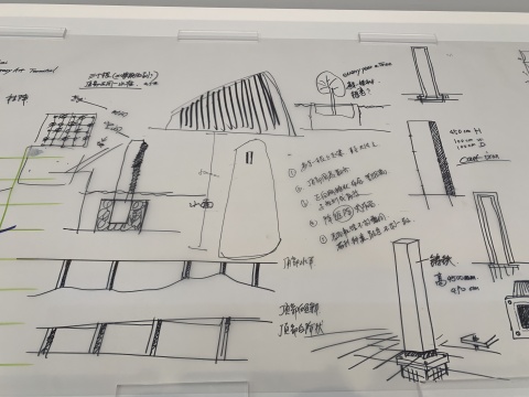 隋建国 《素描草稿手卷》 1500×60cm 硫酸纸上墨水 2006-2007
