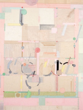 梁铨《六柿图》160x122cm 色、墨、宣纸拼贴 2019
梁铨《六柿图》160x122cm 色、墨、宣纸拼贴 2019