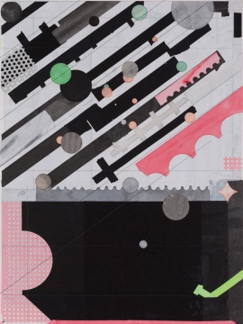梁铨《斯特拉文斯基的音乐》60.5x45cm 色、墨、宣纸拼贴 2018
梁铨《斯特拉文斯基的音乐》60.5x45cm 色、墨、宣纸拼贴 2018