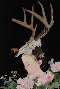 《稚子·三》80x54cm 纸本设色 2018
《稚子·三》80x54cm 纸本设色 2018