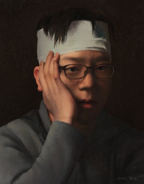 《仿丢勒自画像》40×50cm 2015
《仿丢勒自画像》40×50cm 2015