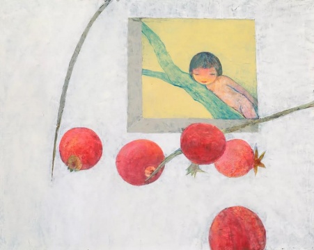 忻洛汀《伊甸园》80×100cm 布面丙烯 2019
忻洛汀《伊甸园》80×100cm 布面丙烯 2019