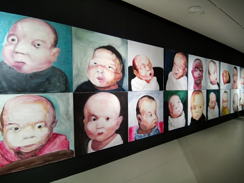 T6画廊 赵能智“面部”展览现场
