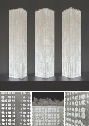 彭勇 《心城》 30×30×140cm 手工纤维 2019
彭勇 《心城》 30×30×140cm 手工纤维 2019