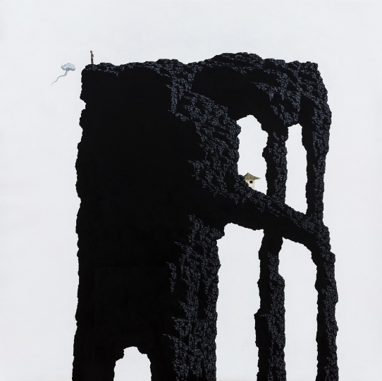 邓新黎 《等云台》150×150cm 布上丙烯 2018
邓新黎 《等云台》150×150cm 布上丙烯 2018