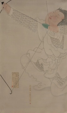 林梓楠 《引弓将军》 120×70cm 绢本水墨 2020
林梓楠 《引弓将军》 120×70cm 绢本水墨 2020