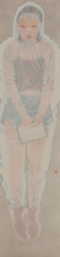 林梓楠 《是个美丽的姑娘》 170×40cm 绢本水墨 2020
林梓楠 《是个美丽的姑娘》 170×40cm 绢本水墨 2020