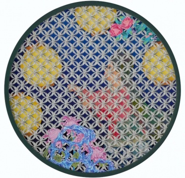 刘天怜 《上灯》 D.70c m 绢本设色 2019
刘天怜 《上灯》 D.70c m 绢本设色 2019