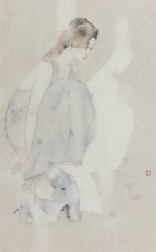 岳小飞 《香》 80×59cm 纸本设色 2019
岳小飞 《香》 80×59cm 纸本设色 2019