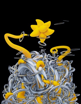李尓鹏《堆》 318×242cm 布面丙烯 2019 李尓鹏《堆》 318×242cm 布面丙烯 2019