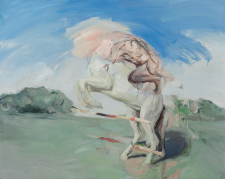 《马术比赛》200x160cm 布面油画 2019
《马术比赛》200x160cm 布面油画 2019