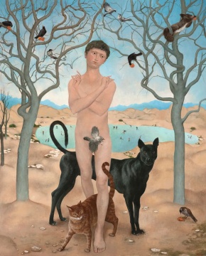 颜秉卿 《响指 》120×97cm 木板坦培拉 2019
颜秉卿 《响指 》120×97cm 木板坦培拉 2019