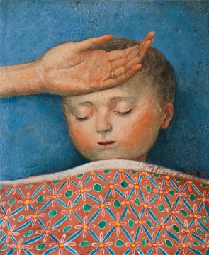 颜秉卿 《烧》 30×25cm 木板坦培拉 2019
颜秉卿 《烧》 30×25cm 木板坦培拉 2019