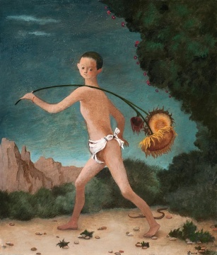 颜秉卿 《少年》 50×43cm 木板坦培拉 2019
颜秉卿 《少年》 50×43cm 木板坦培拉 2019