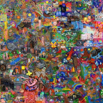 李洋《做梦绘画增长》300×300cm 148×148cm 60×60cm 数字绘画 2019
李洋《做梦绘画增长》300×300cm 148×148cm 60×60cm 数字绘画 2019
