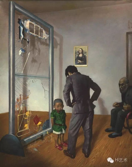 王兴伟 《可怜的老汉密尔顿》 180×180cm 布面油画 1996
王兴伟 《可怜的老汉密尔顿》 180×180cm 布面油画 1996