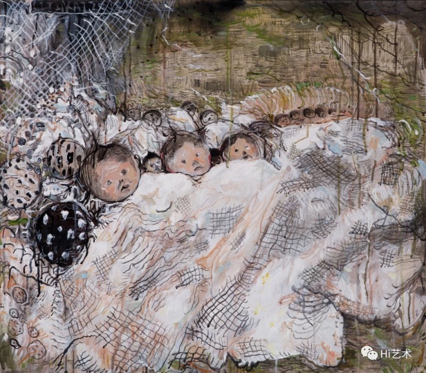 李继开《沉睡的人》 70×80cm 布面丙烯 2018
李继开《沉睡的人》 70×80cm 布面丙烯 2018
