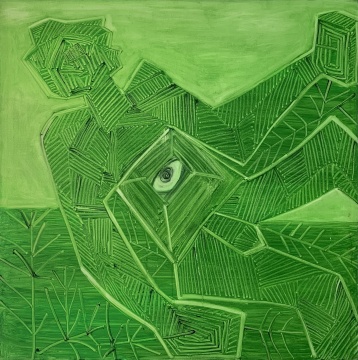 孔宁 《大地—绿色的巨人》 150x150cm 布面油画 2020
孔宁 《大地—绿色的巨人》 150x150cm 布面油画 2020