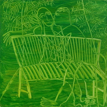 孔宁 《吻》150x150cm 布面油画 2020
孔宁 《吻》150x150cm 布面油画 2020