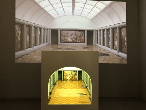 格鲁吉亚艺术家加布尼亚（Tezi Gabunia）作品 《突发新闻：卢浮宫洪灾 》凸显了个体在灾难面前的无力与脆弱  Kornfeld画廊
