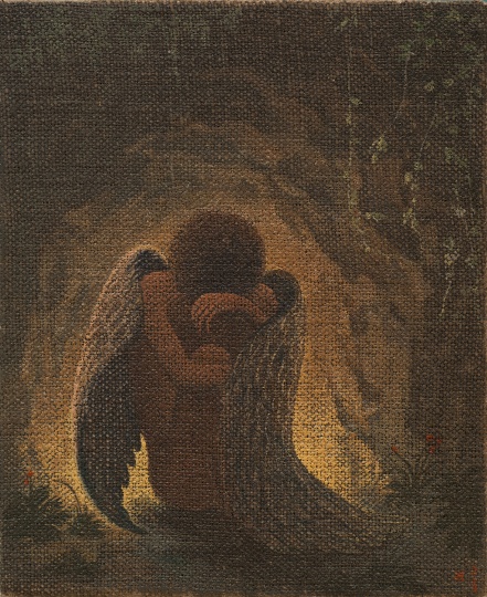 颜秉卿 《伤心》 30×25cm 木板裱布坦培拉 2019
颜秉卿 《伤心》 30×25cm 木板裱布坦培拉 2019