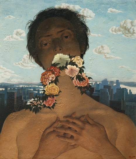 颜秉卿 《捂》 50×43cm 木板坦培拉 2019
颜秉卿 《捂》 50×43cm 木板坦培拉 2019
