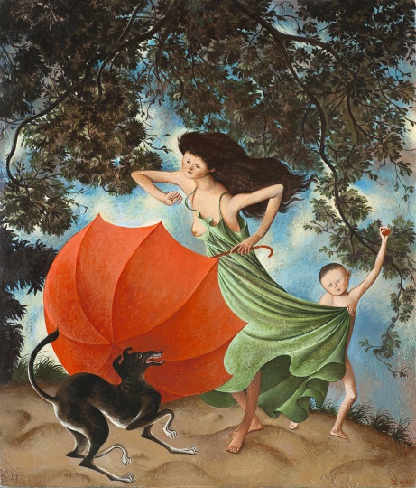 颜秉卿 《疯狗》 50×43cm 木板坦培拉 2018
颜秉卿 《疯狗》 50×43cm 木板坦培拉 2018