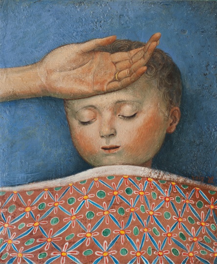 颜秉卿 《烧》 30×25cm 木板坦培拉 2019
颜秉卿 《烧》 30×25cm 木板坦培拉 2019