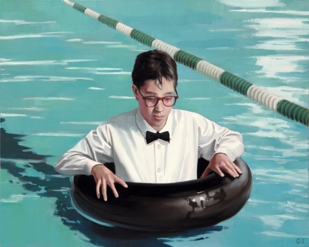 郭警 《救生圈》80×100cm 布面油画 2020
郭警 《救生圈》80×100cm 布面油画 2020